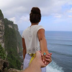 cliff, beach, holding hands-1846233.jpg
